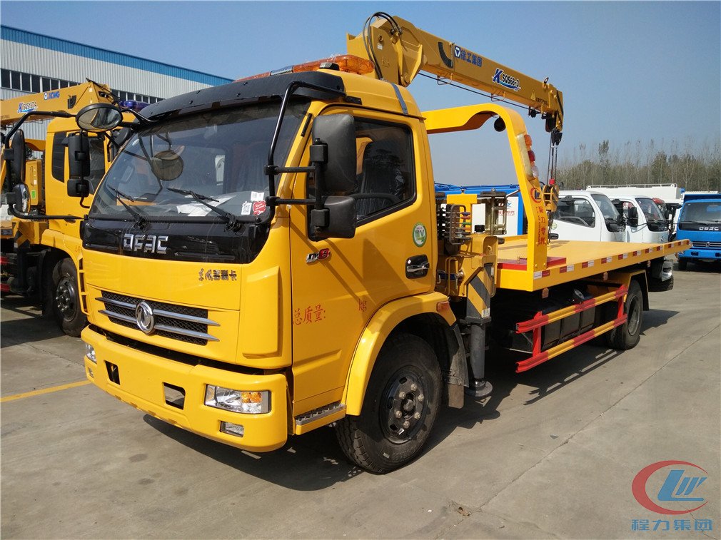 不朽情缘官网登录入口东风凯普特平板带吊清障车侧面图