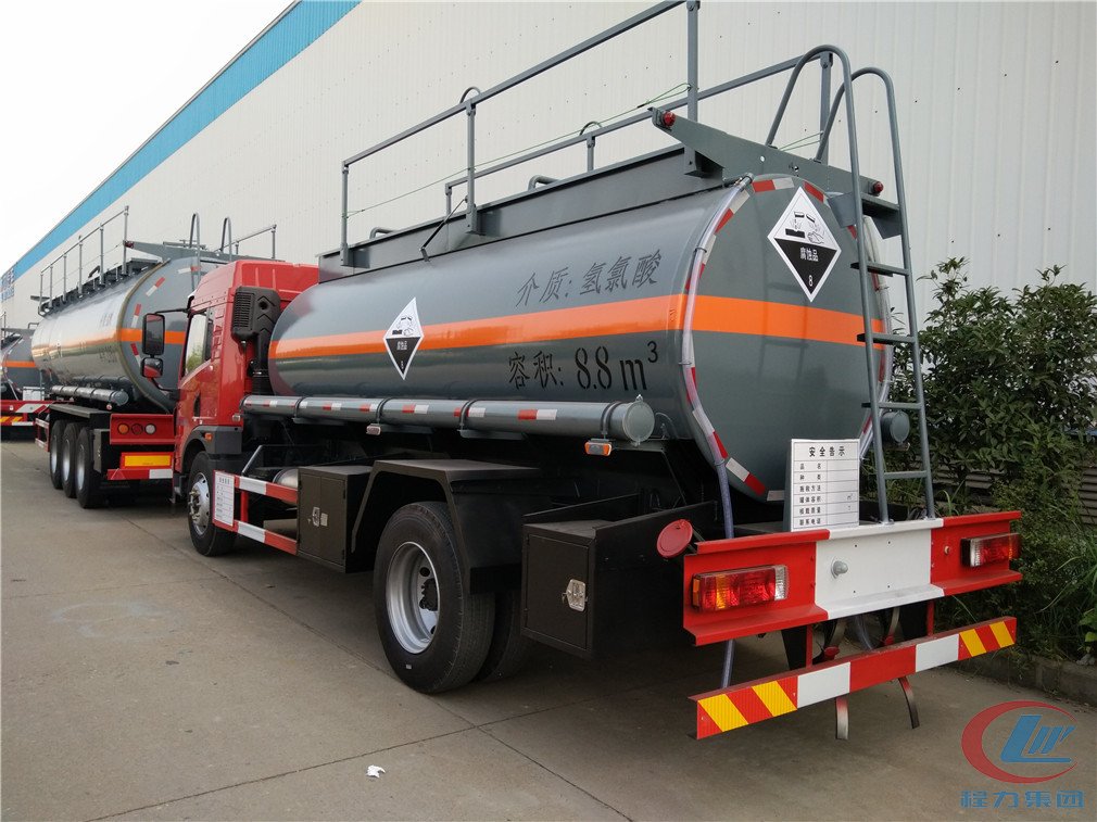 不朽情缘官网登录入口集团解放龙V腐蚀性物品罐式运输车侧面图