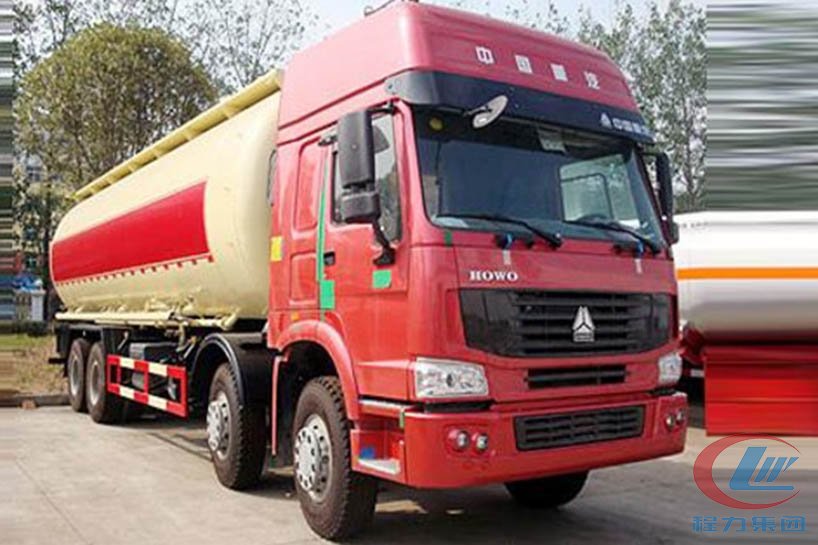 湖北不朽情缘官网登录入口重汽豪沃45吨物料运输车侧面图