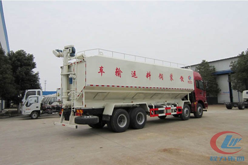 湖北不朽情缘官网登录入口福田欧曼前四后八散装饲料车侧面图